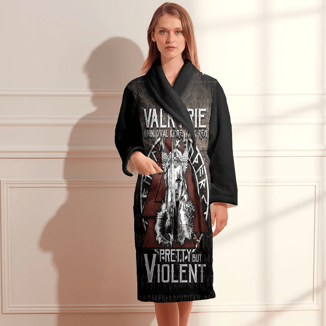 Bathrobe Viking Valkyrie Pretty But Violent Bath Robe