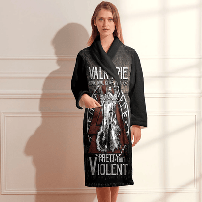 Bathrobe Viking Valkyrie Pretty But Violent Bath Robe