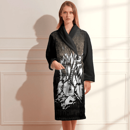 Bathrobe Viking Axe Warrior Norse Mythology Valhalla Bath Robe