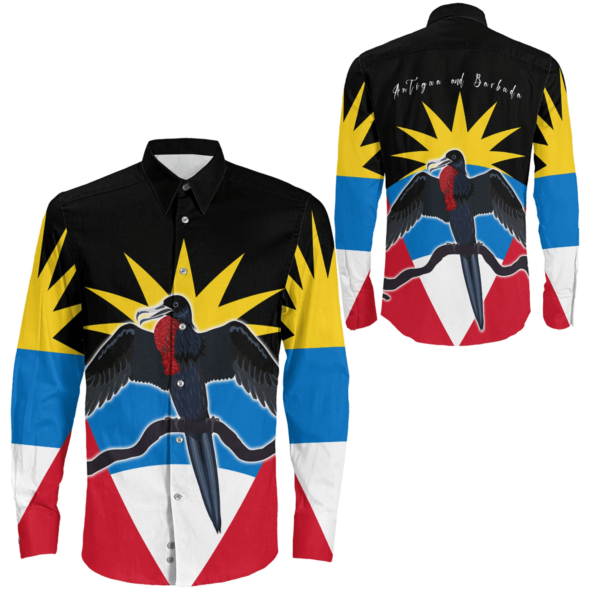 Clothing Antigua And Barbuda Frigatebird Long Sleeve Button Shirt