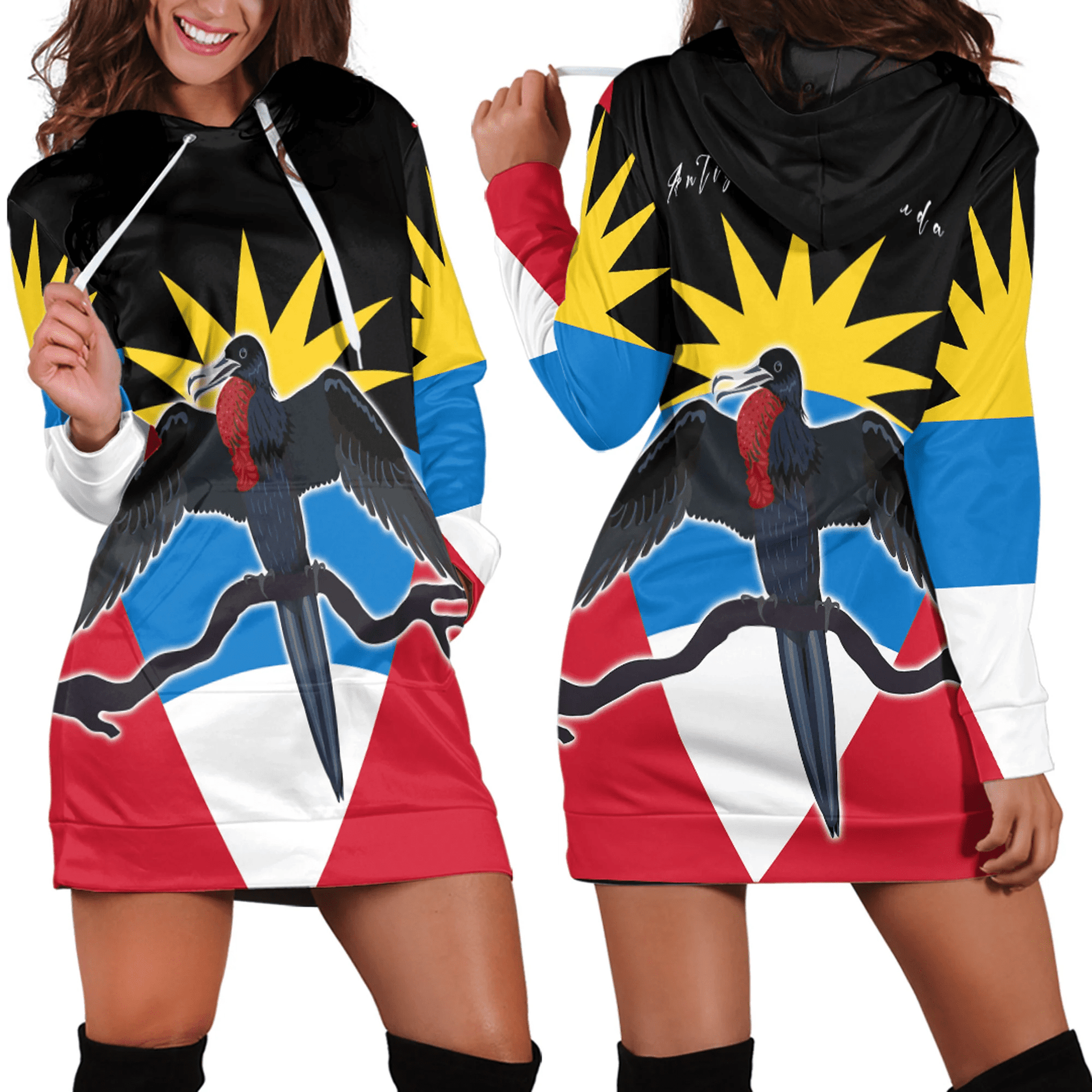 Clothing Antigua and Barbuda Frigatebird Hoodie Dress