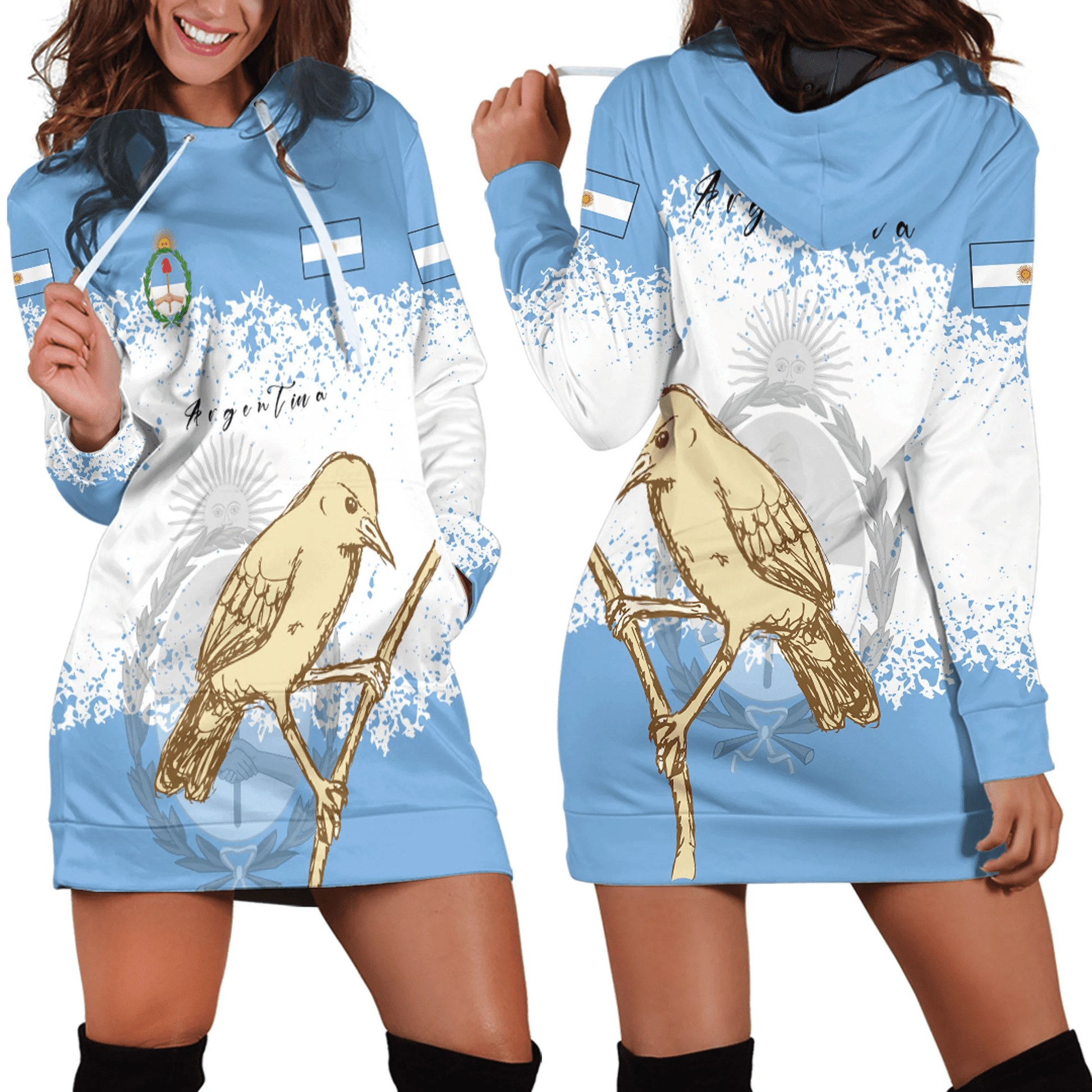Clothing Argentina Rufous Hornerod Hoodie Dress