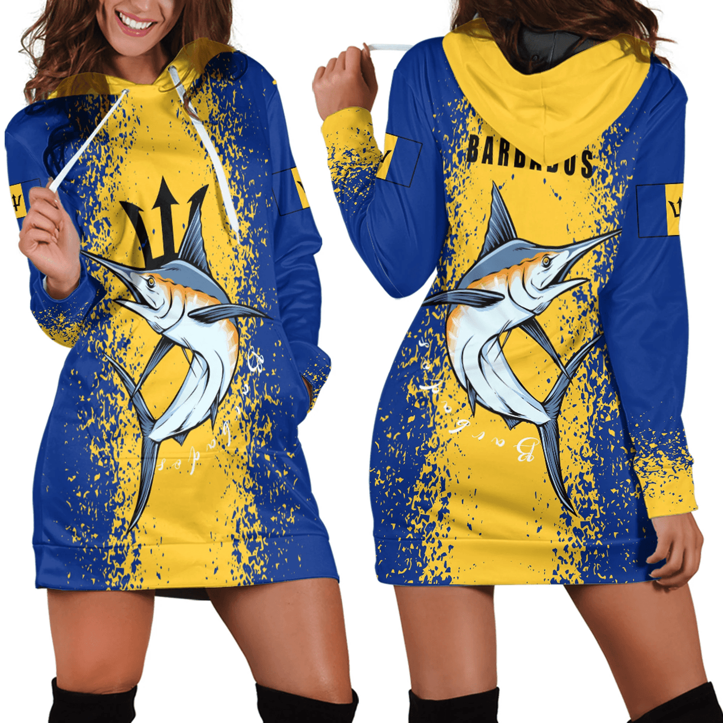 Clothing Barbados Blue Marlin Hoodie Dress