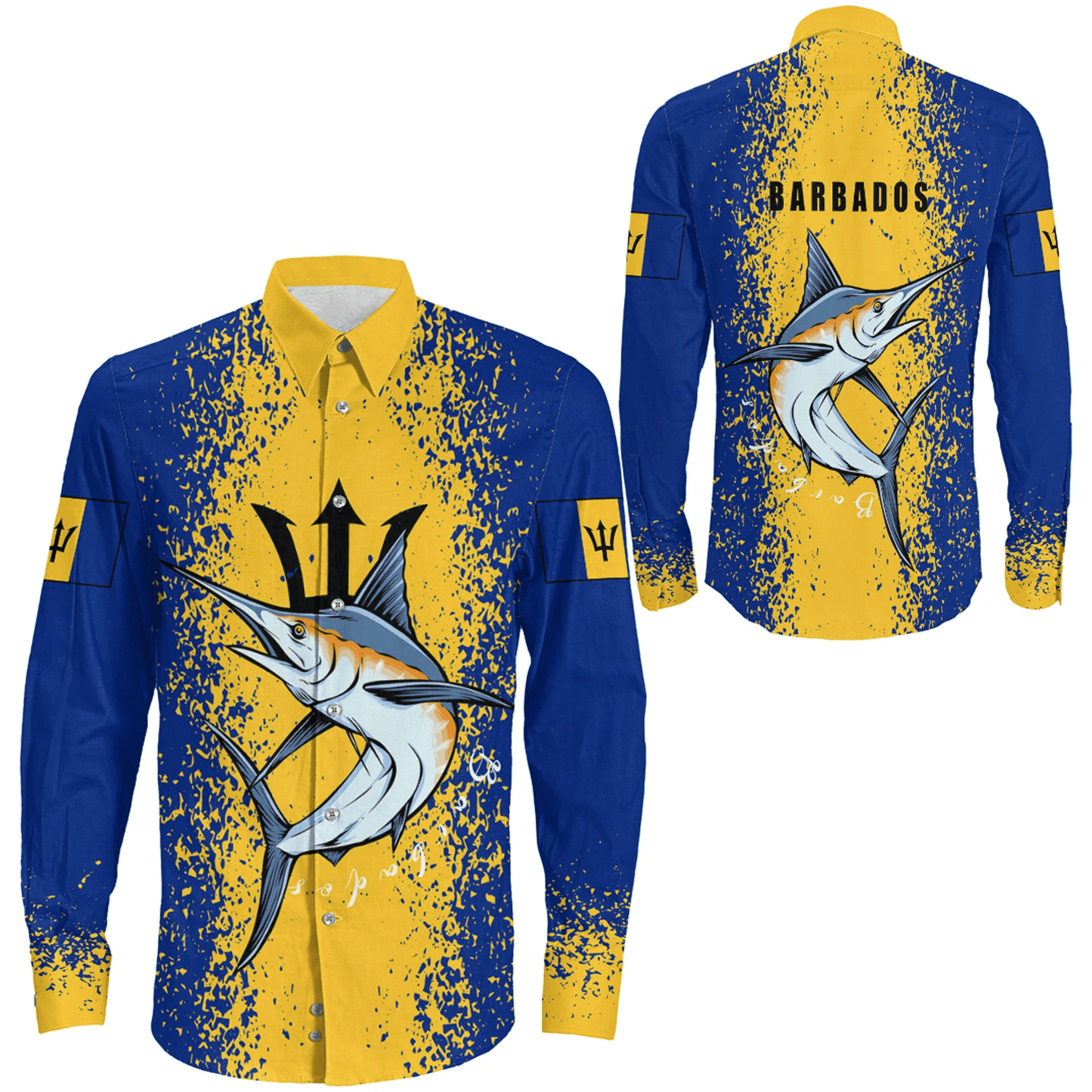 Clothing Barbados Blue Marlin Long Sleeve Button Shirt