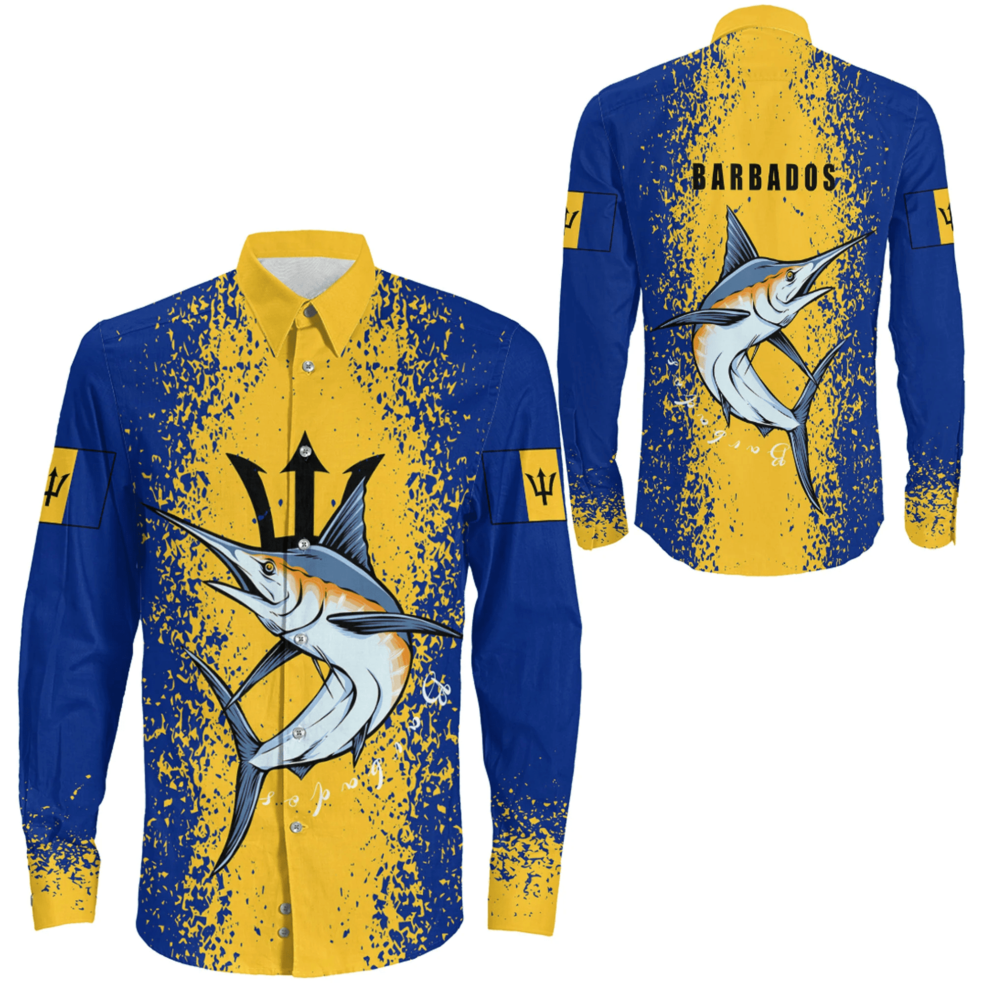 Clothing Barbados Blue Marlin Long Sleeve Button Shirt