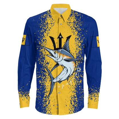 Clothing Barbados Blue Marlin Long Sleeve Button Shirt