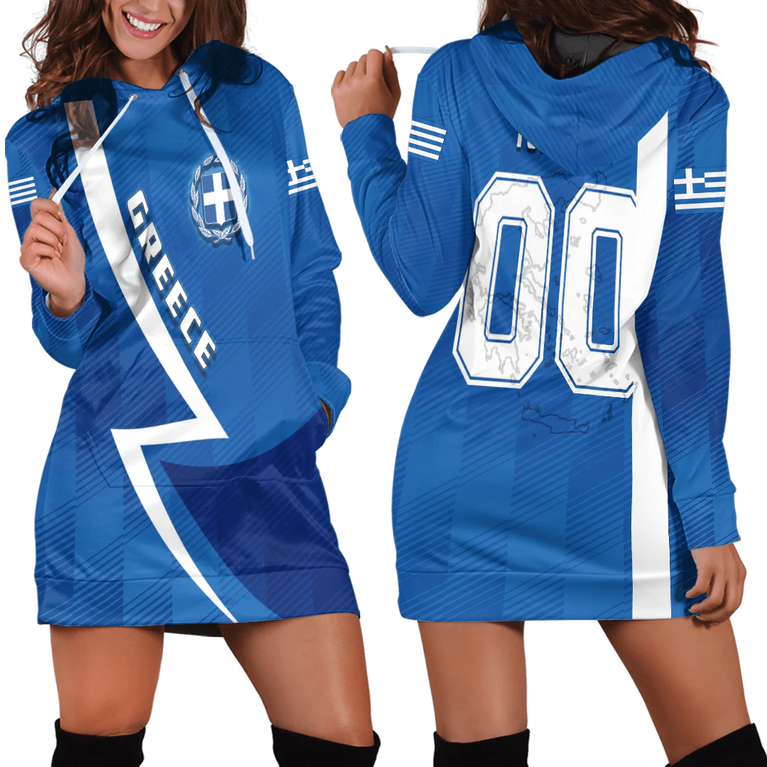 Clothing Custom Greece Sport Football Hoodie Dress