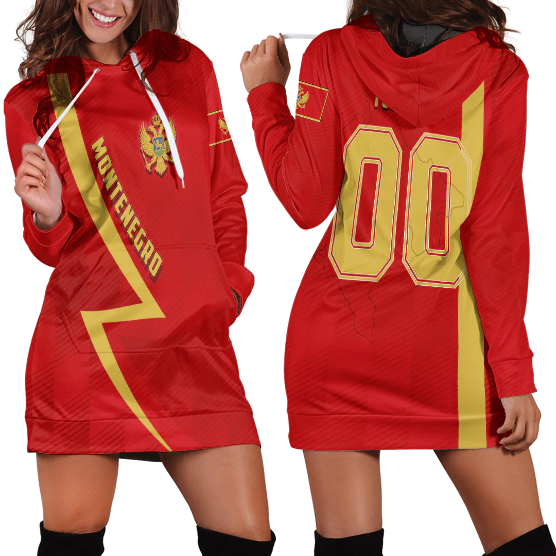 Clothing Custom Montenegro Sport Football Hoodie Dress