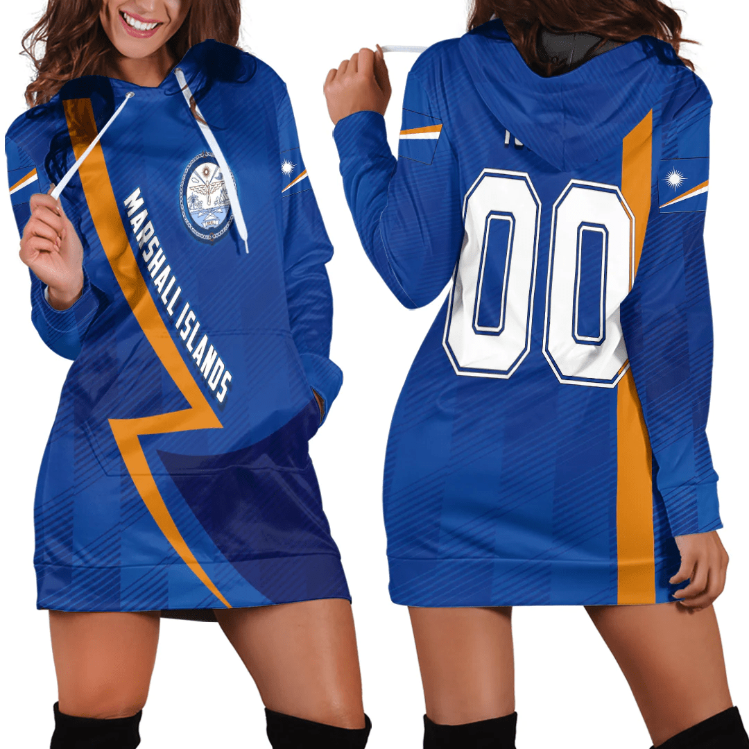 Clothing Custom Marshall Islands Sport Football Hoodie Dress