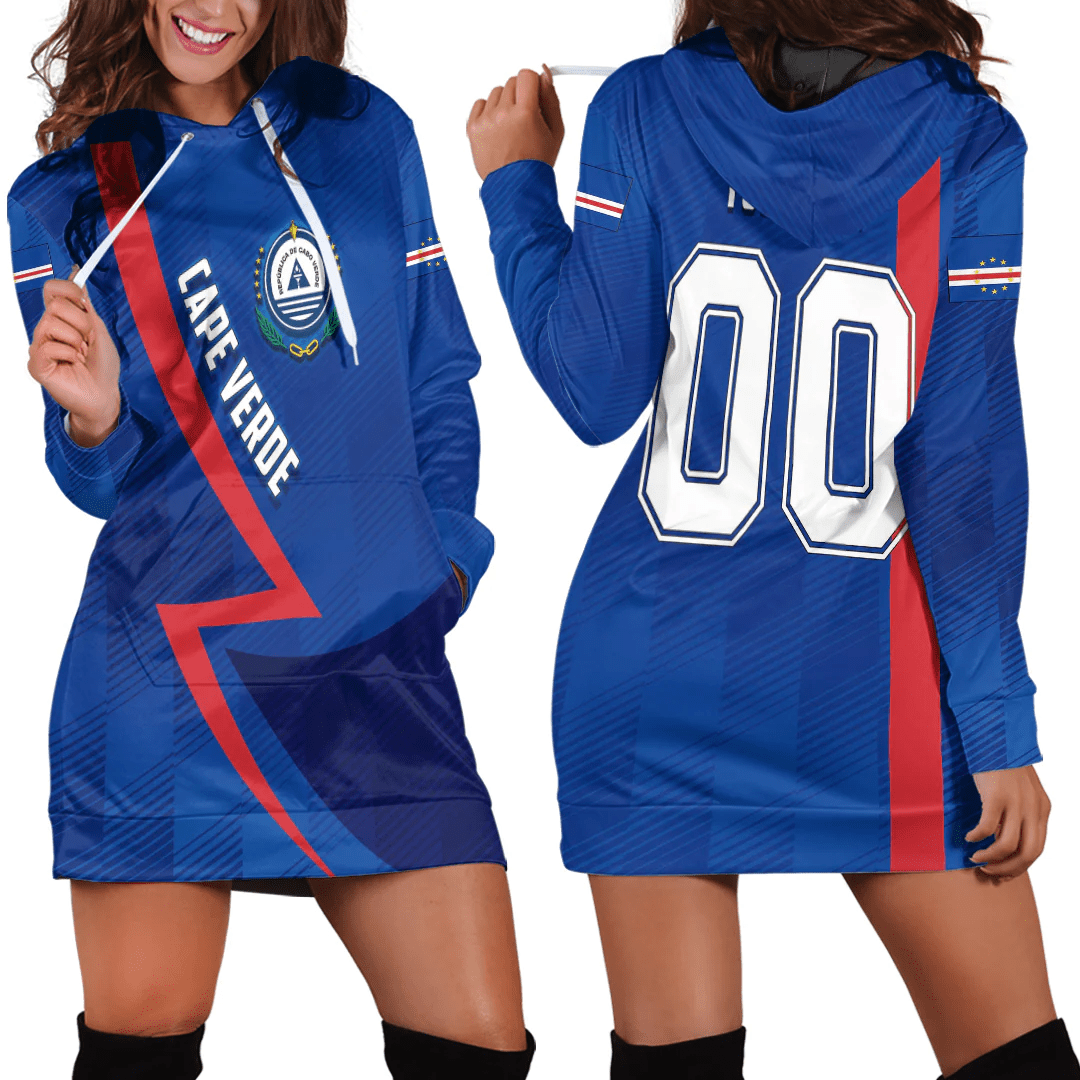 Clothing Custom Cape Verde Sport Football Hoodie Dress