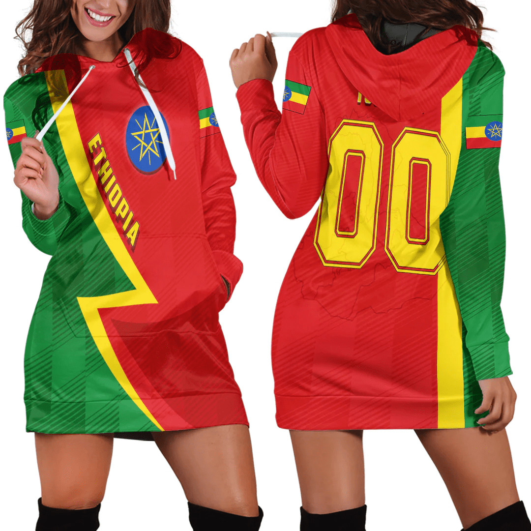 Clothing Custom Ethiopia Sport Football Hoodie Dress