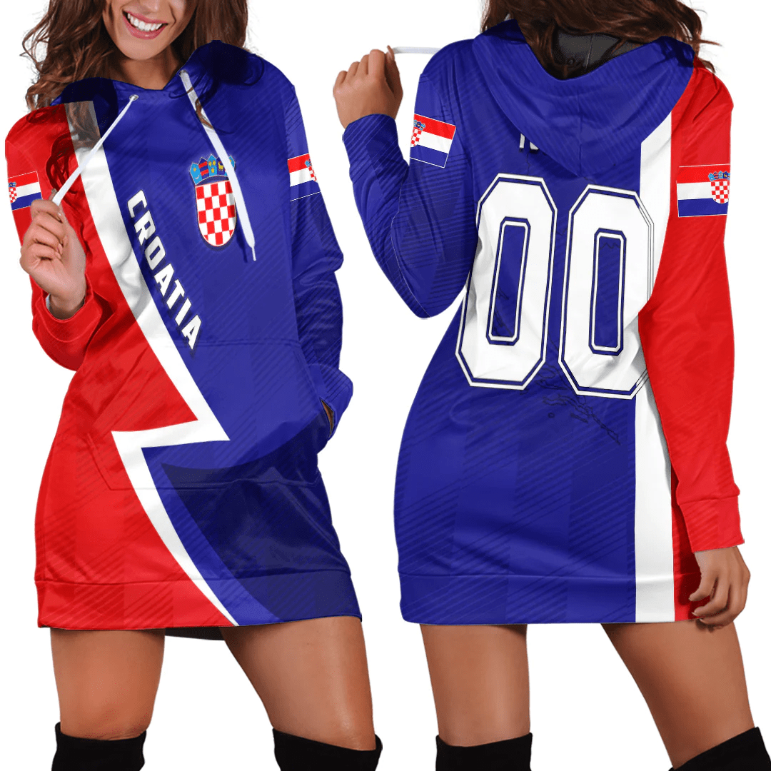 Clothing Custom Croatia Sport Football Hoodie Dress