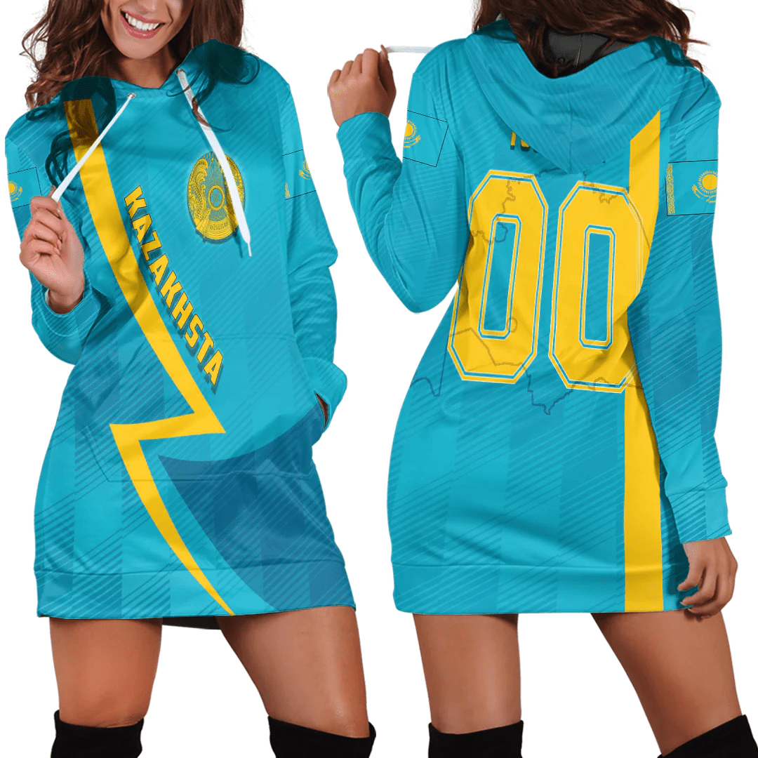 Clothing Custom Kazakhstan Sport Football Hoodie Dress