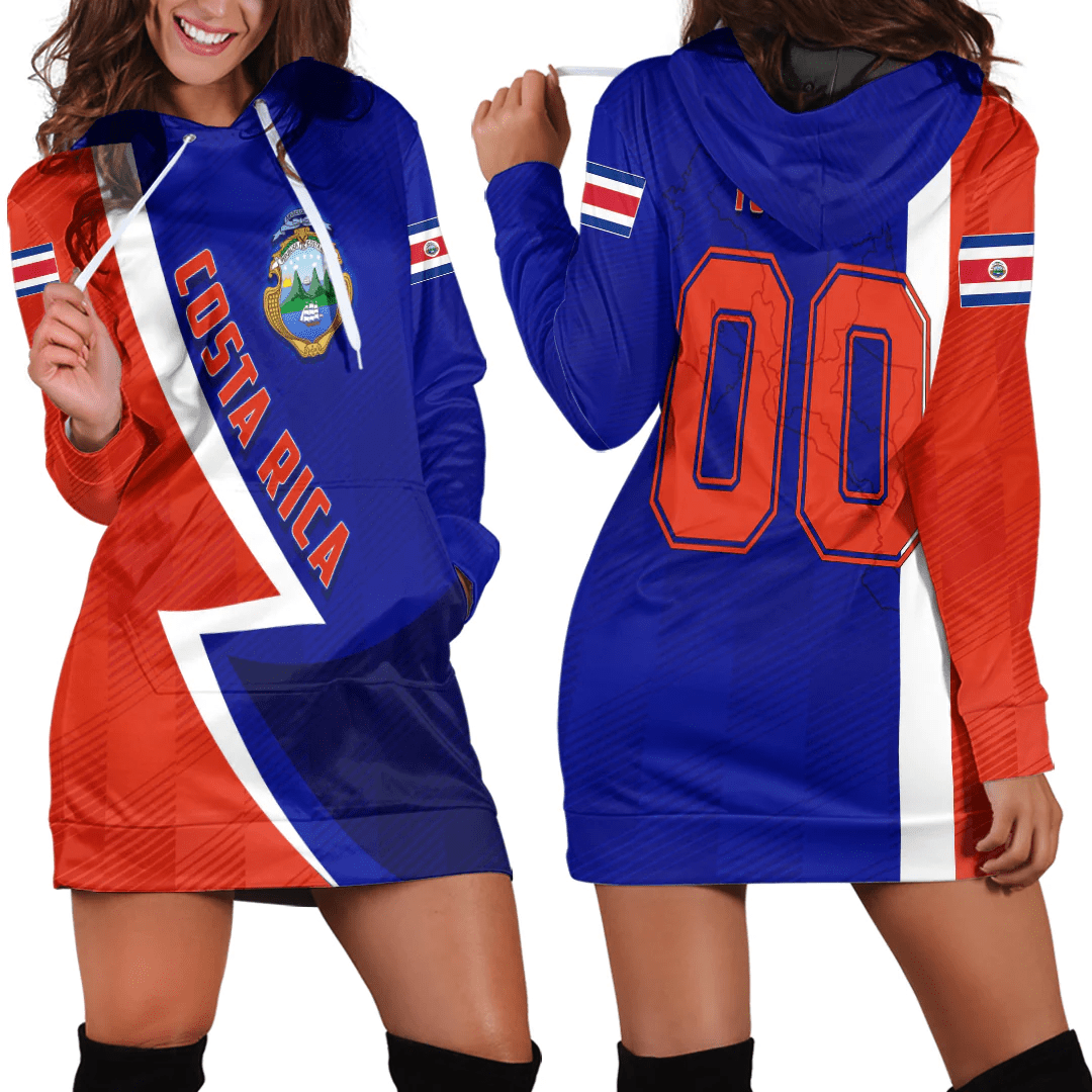 Clothing Custom Costa Rica Sport Football Hoodie Dress