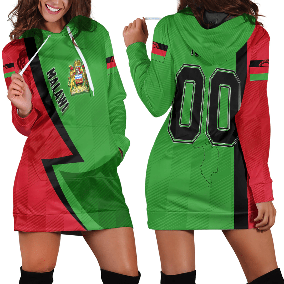 Clothing Custom Malawi Sport Football Hoodie Dress