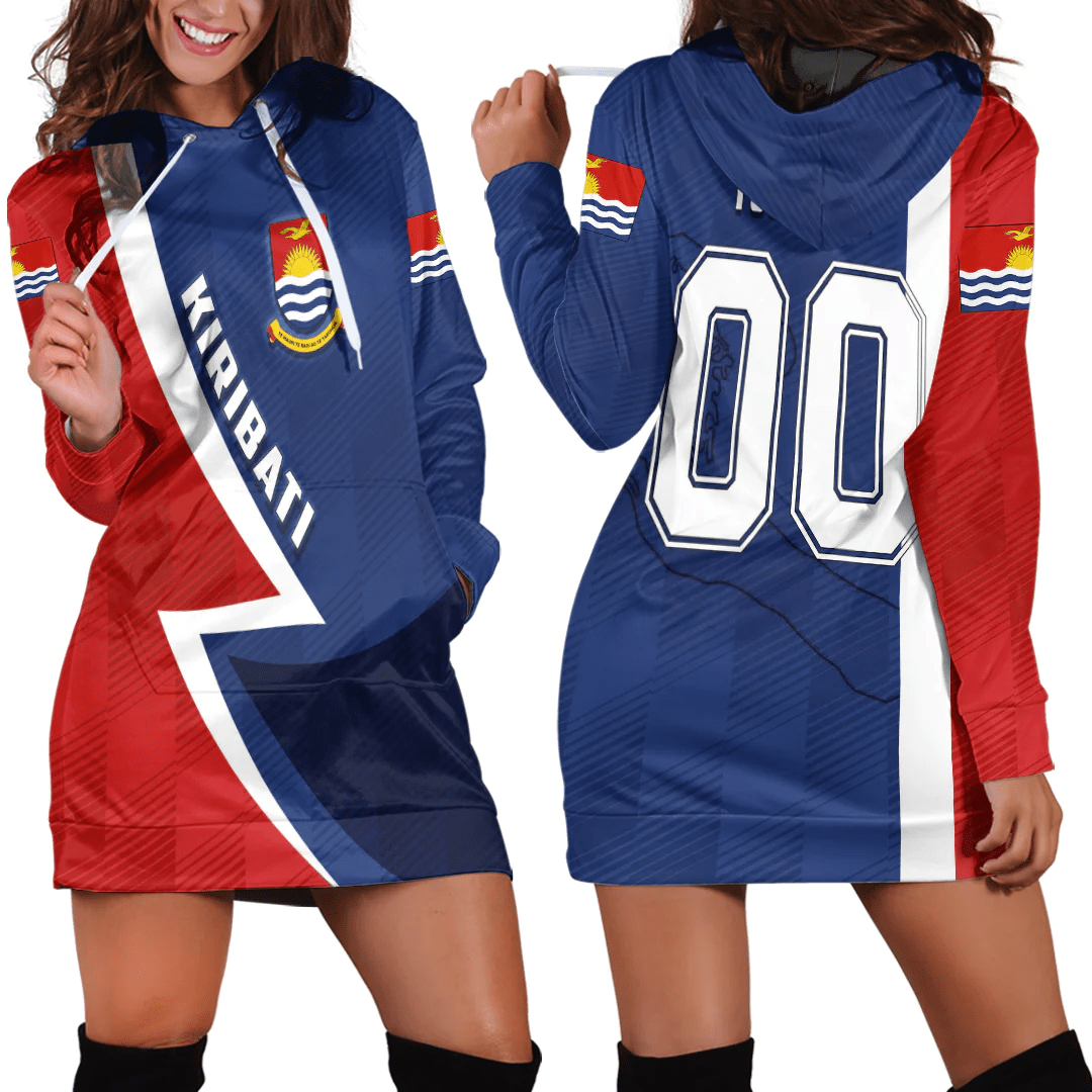 Clothing Custom Kiribati Sport Football Hoodie Dress