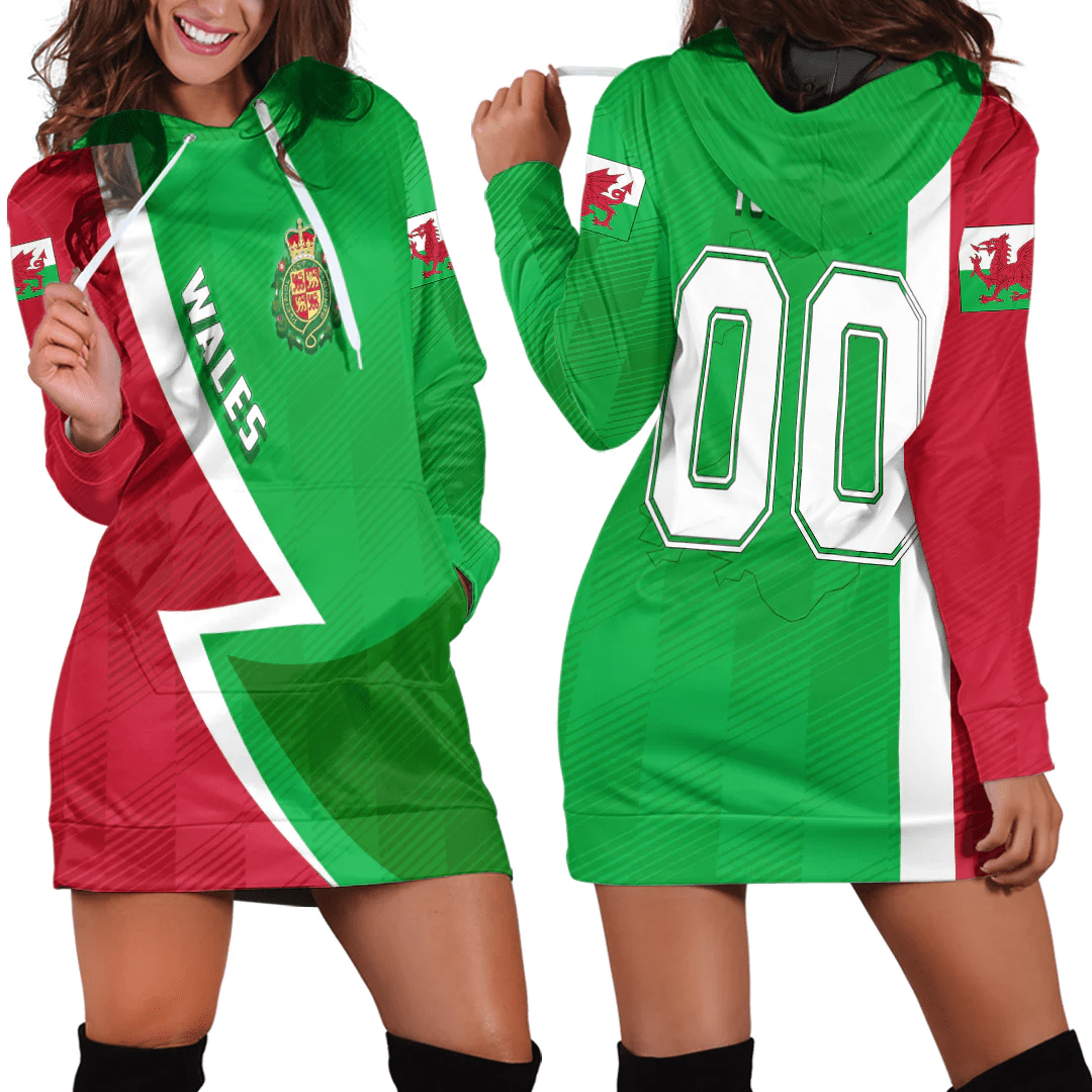 Clothing Custom Wales Sport Football Hoodie Dress