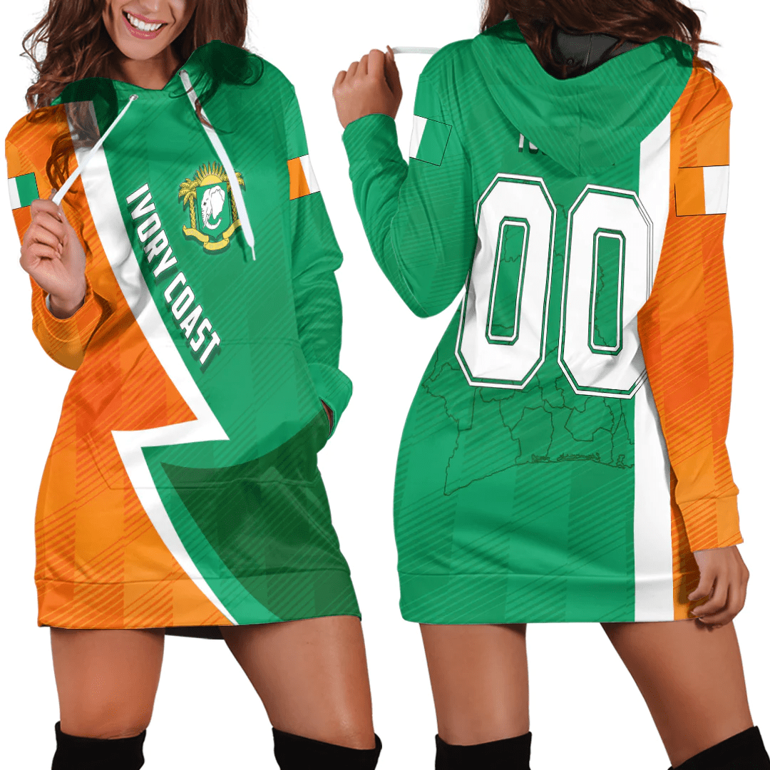 Clothing Custom Ivory Coast Sport Football Hoodie Dress