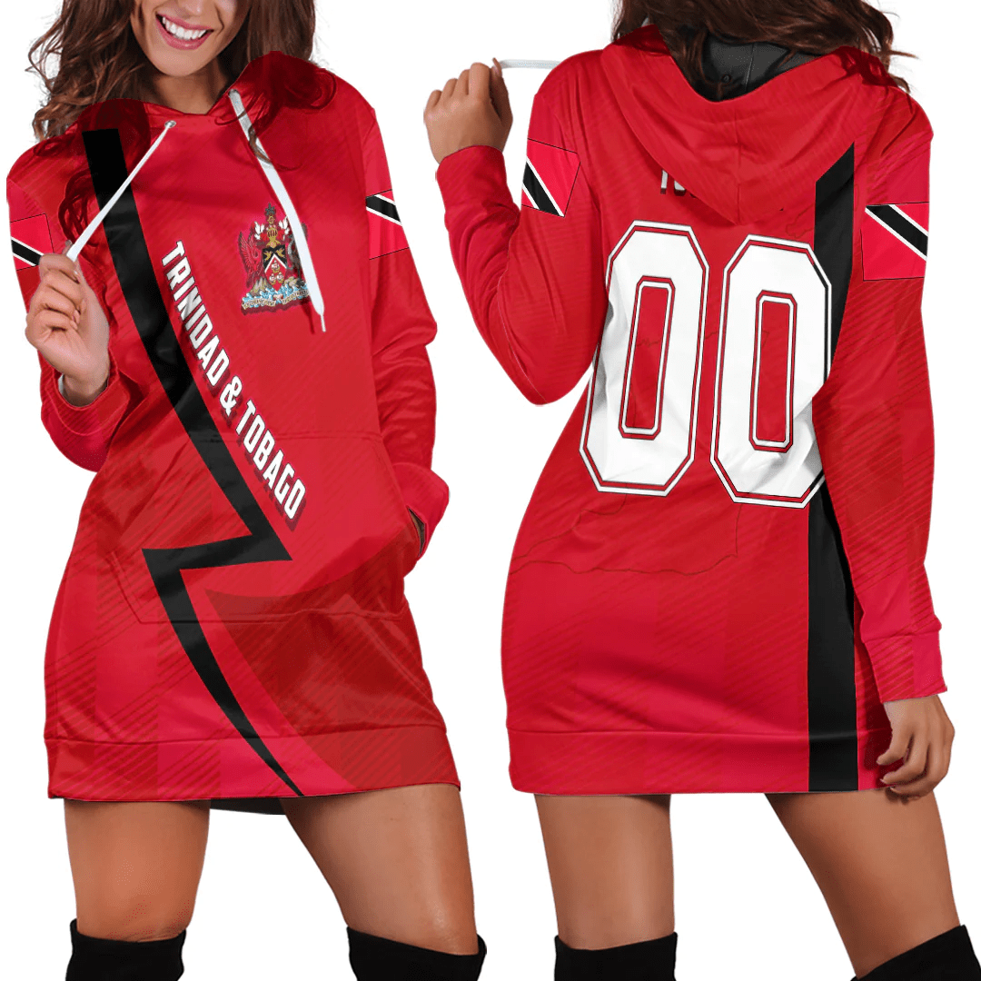 Clothing Custom Trinidad and Tobago Sport Football Hoodie Dress