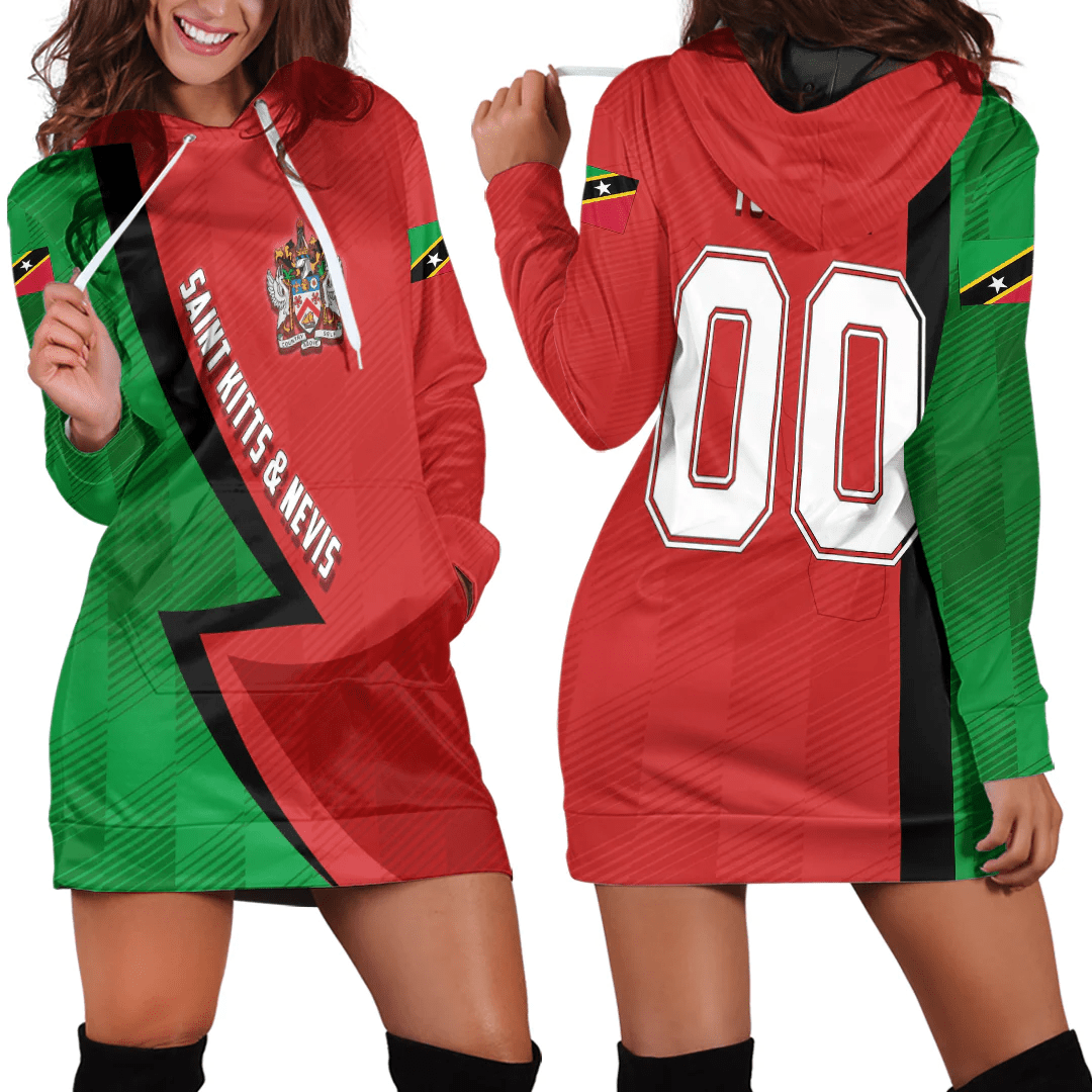 Clothing Custom Saint Kitts and Nevis Sport Football Hoodie Dress