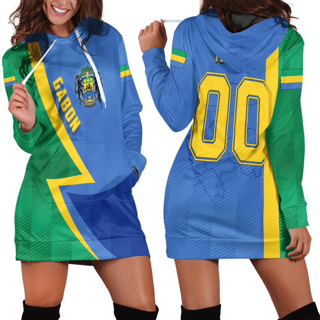 Clothing Custom Gabon Sport Football Hoodie Dress