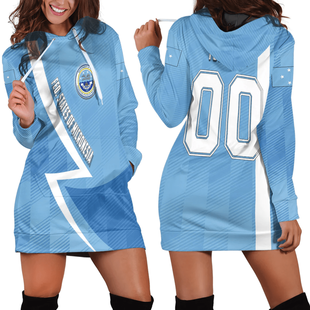 Clothing Custom Fed. States Of Micronesia Sport Football Hoodie Dress