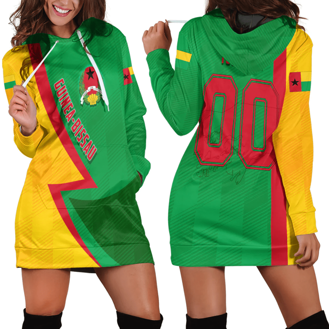Clothing Custom Guinea Bissau Sport Football Hoodie Dress