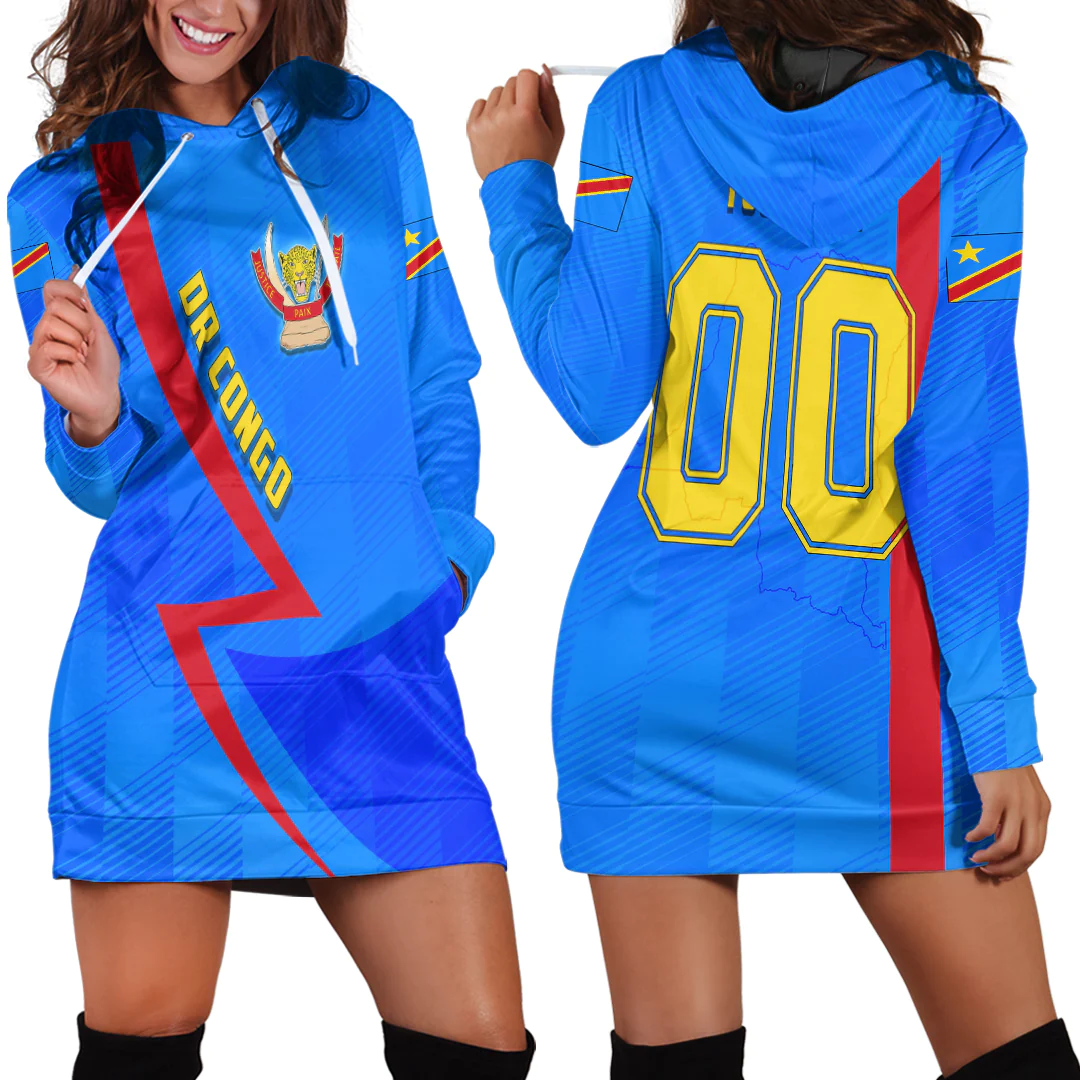 Clothing Custom Democratic Republic of the Congo Sport Football Hoodie Dress