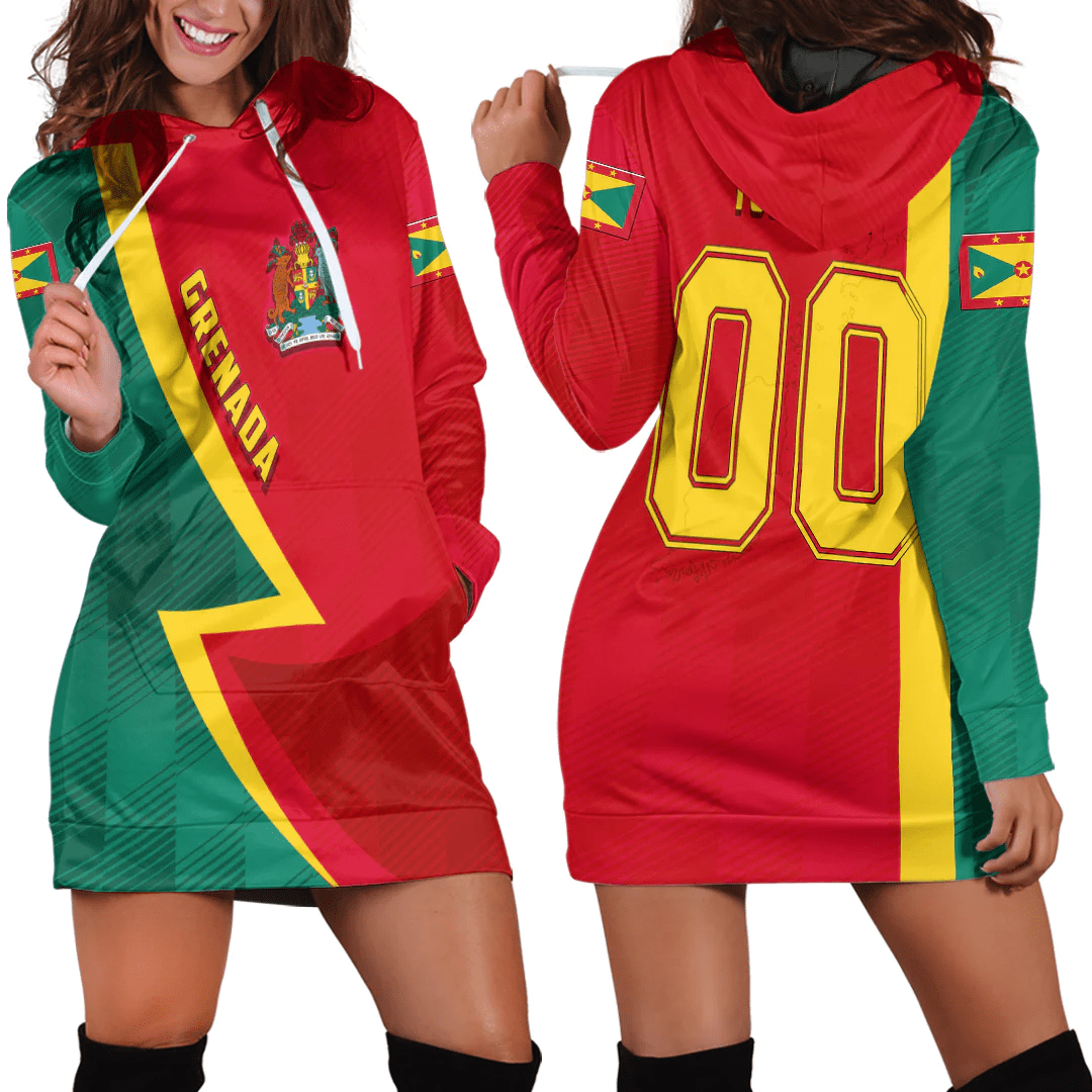 Clothing Custom Grenada Sport Football Hoodie Dress