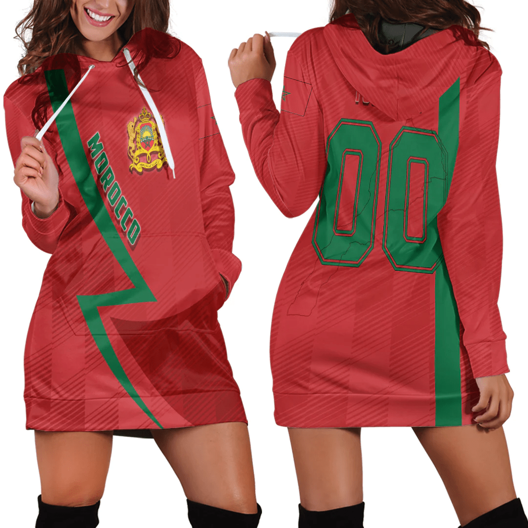 Clothing Custom Morocco Sport Football Hoodie Dress