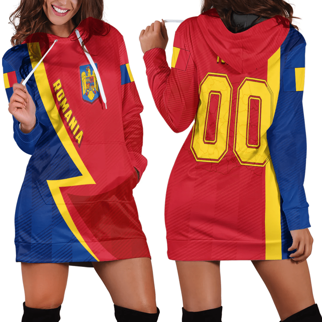 Clothing Custom Romania Sport Football Hoodie Dress