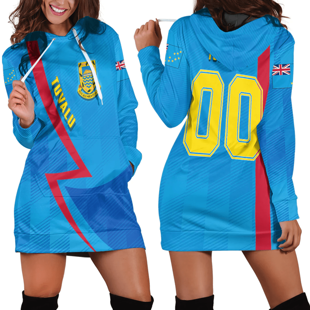 Clothing Custom Tuvalu Sport Football Hoodie Dress