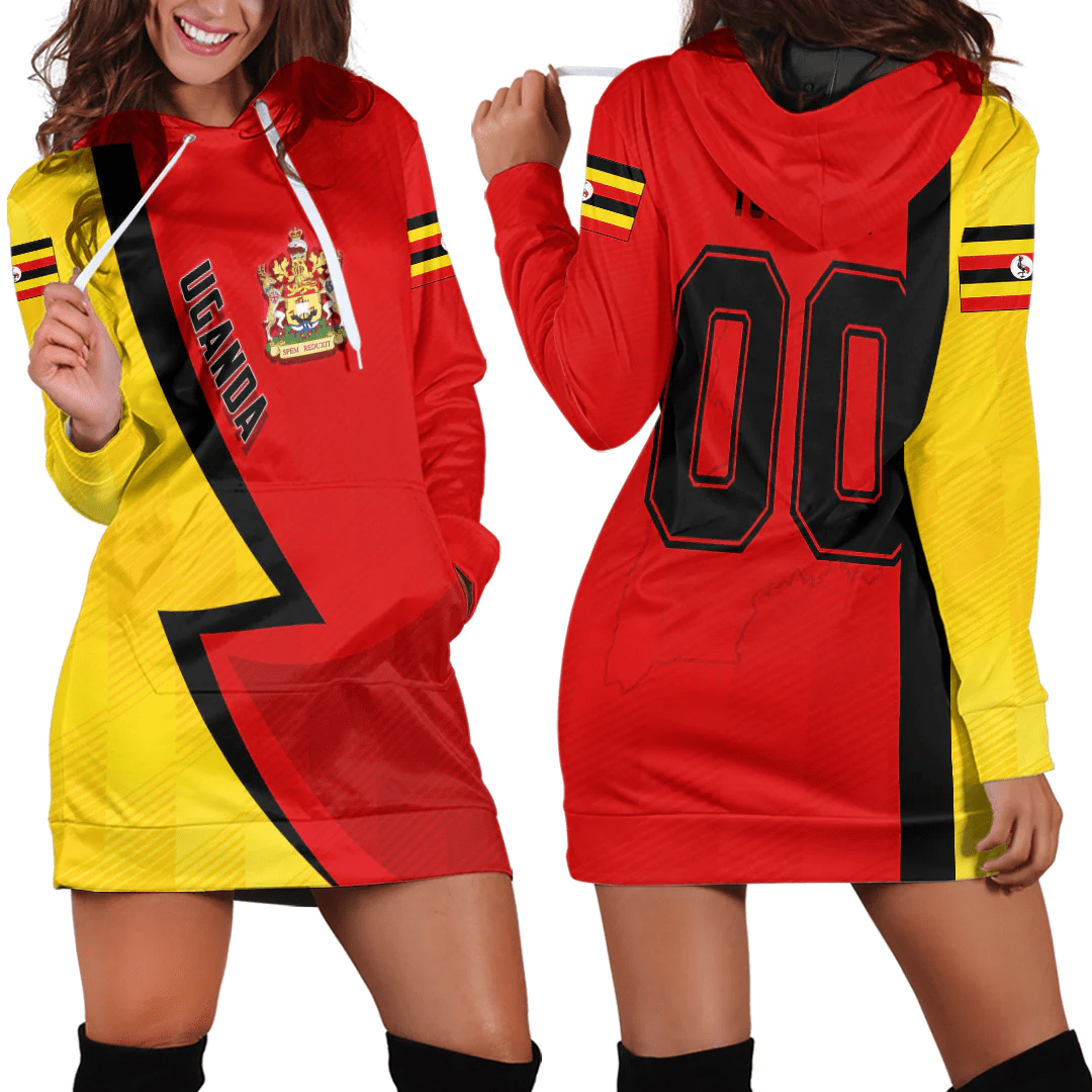 Clothing Custom Uganda Sport Football Hoodie Dress