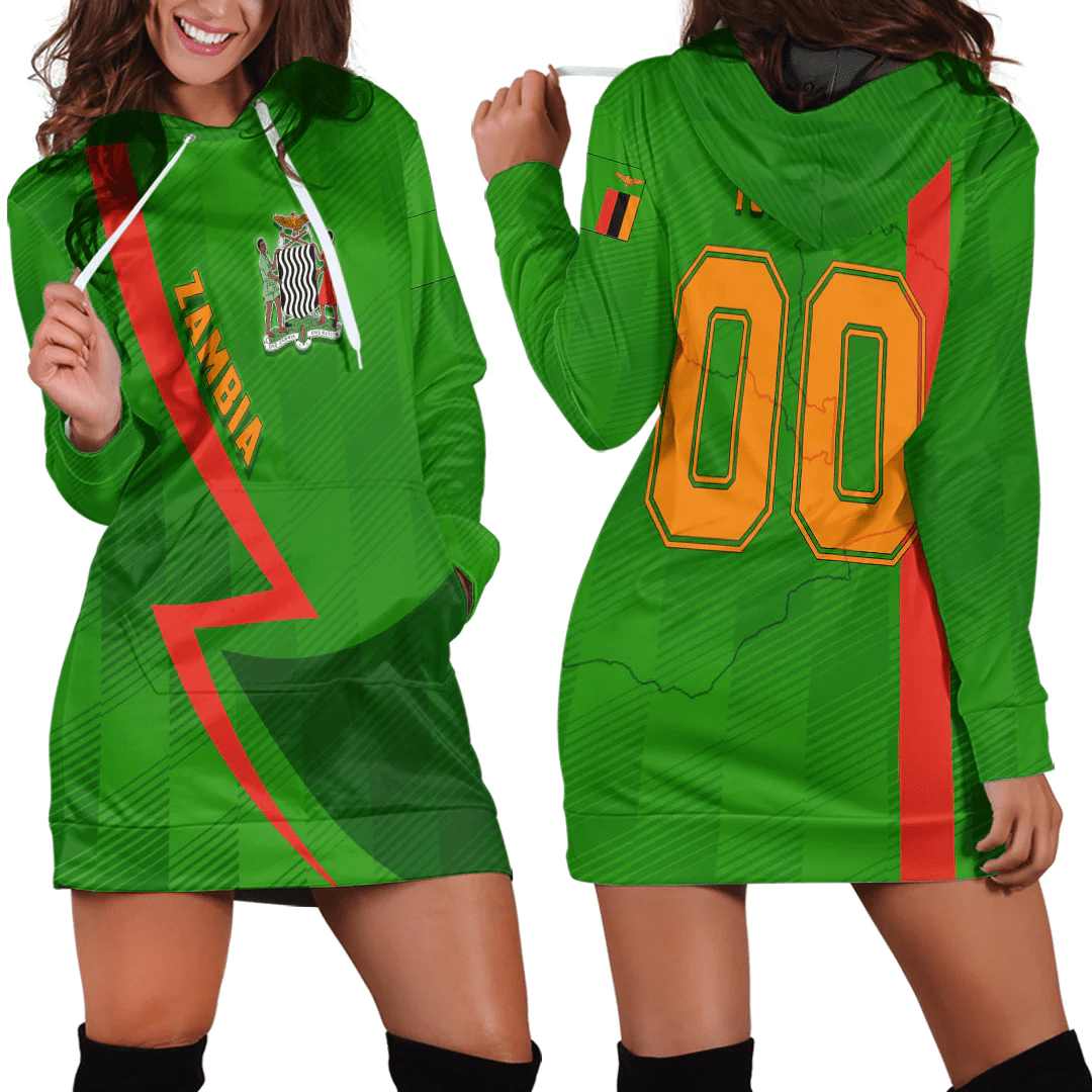 Clothing Custom Zambia Sport Football Hoodie Dress