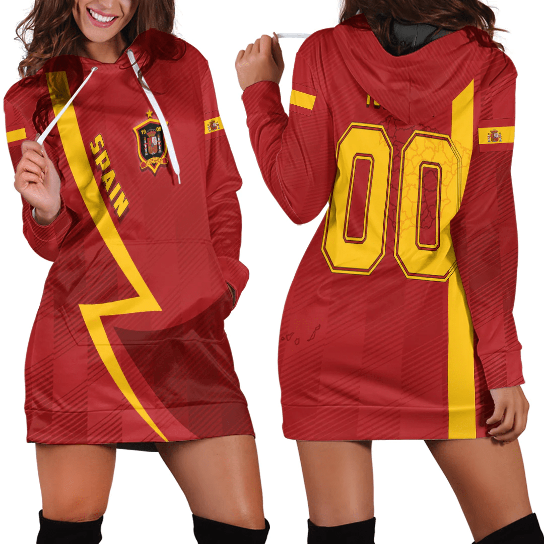 Clothing Custom Spain Sport Football Hoodie Dress