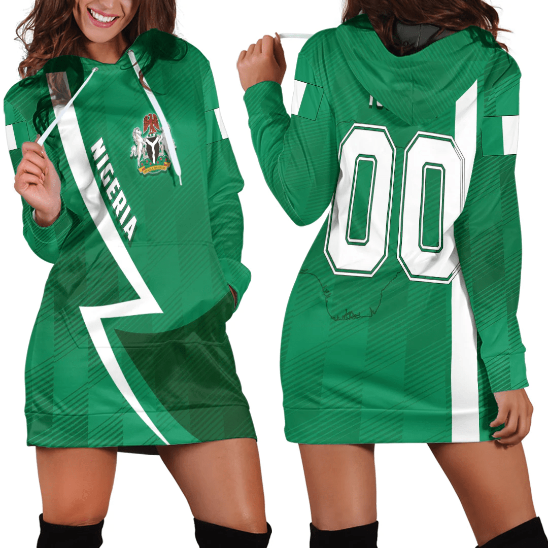 Clothing Custom Nigeria Sport Football Hoodie Dress