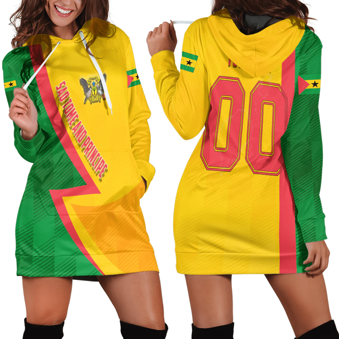Clothing Custom Sao Tome and Principe Sport Football Hoodie Dress