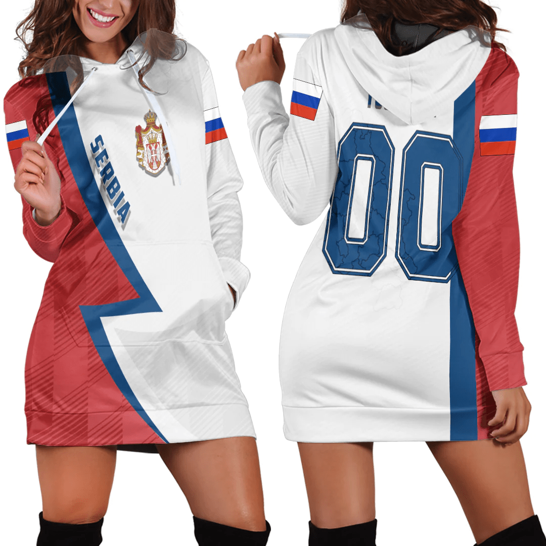 Clothing Custom Serbia Sport Football Hoodie Dress