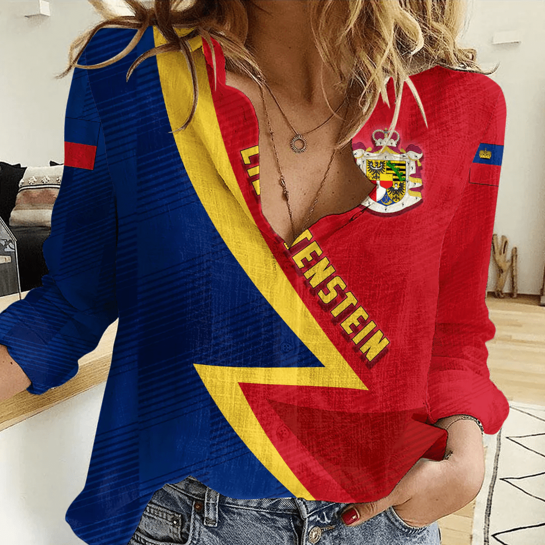 Clothing Custom Liechtenstein Sport Football Women's Casual Shirt