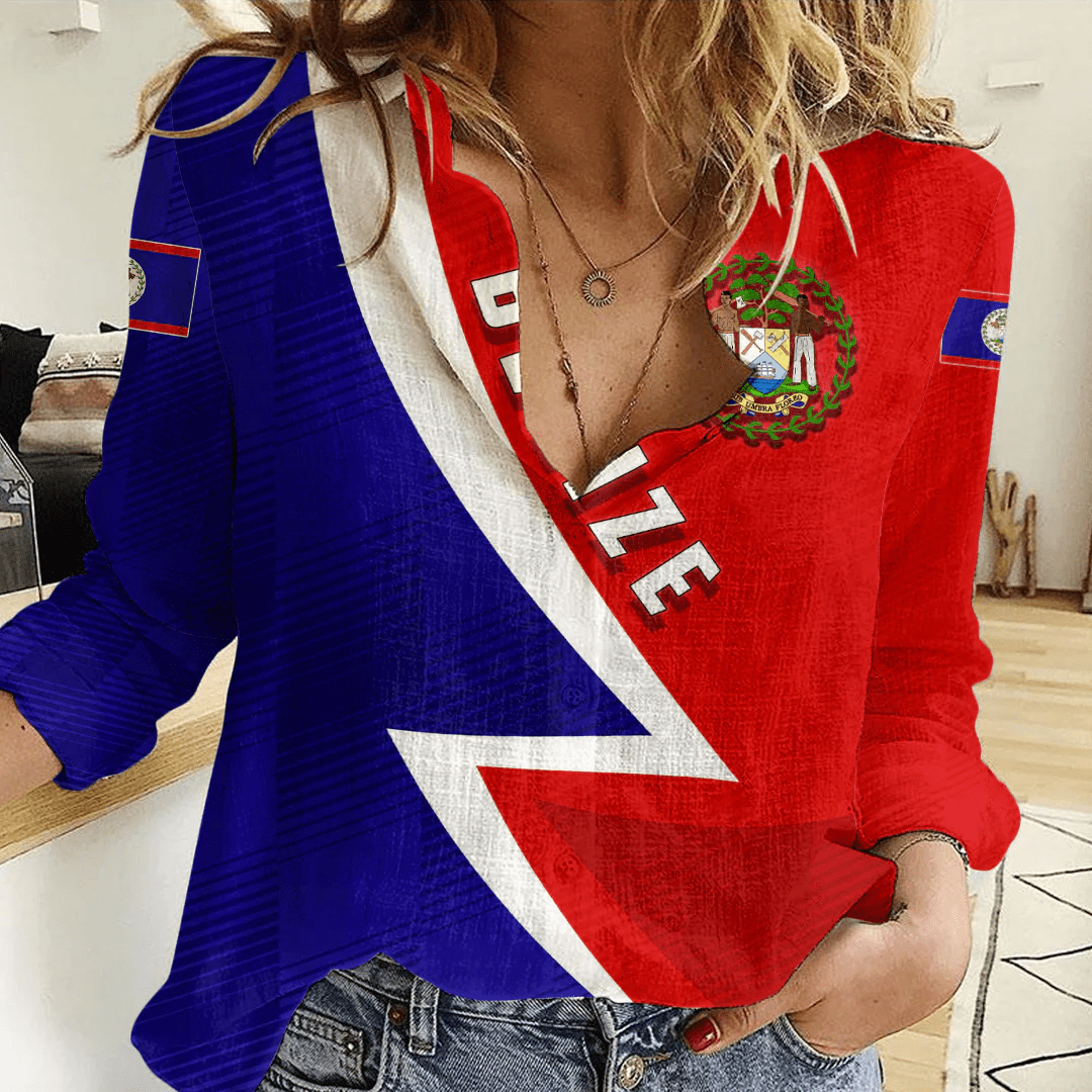 Clothing Custom Belize Sport Football Women's Casual Shirt