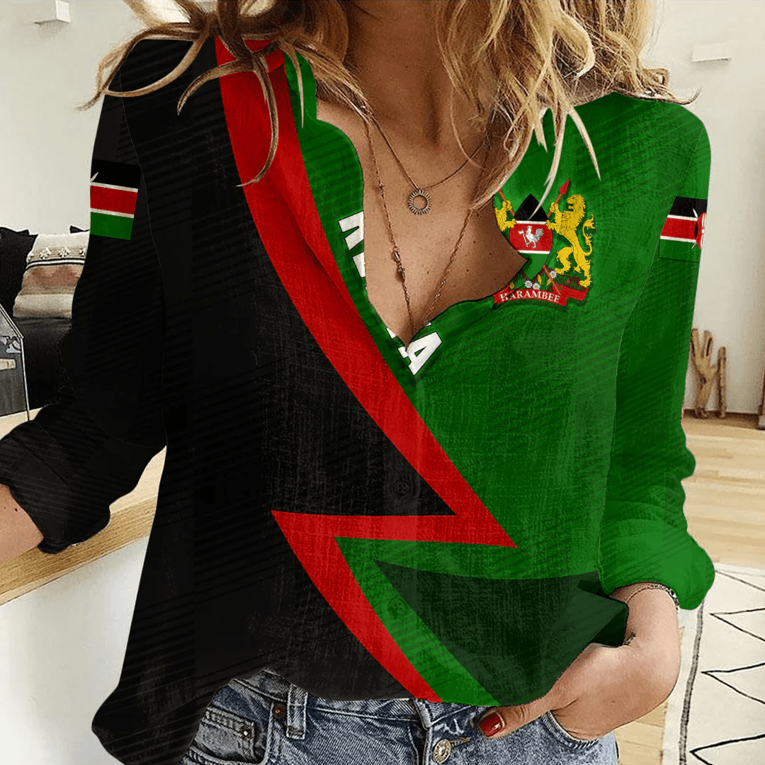 Clothing Custom Kenya Sport Football Women's Casual Shirt