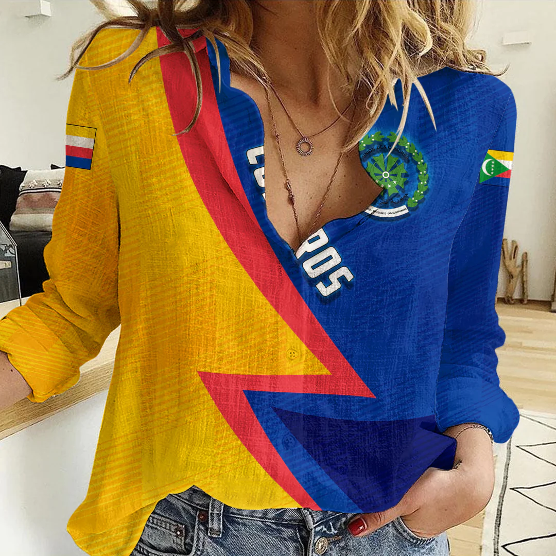 Clothing Custom Comoros Sport Football Women's Casual Shirt