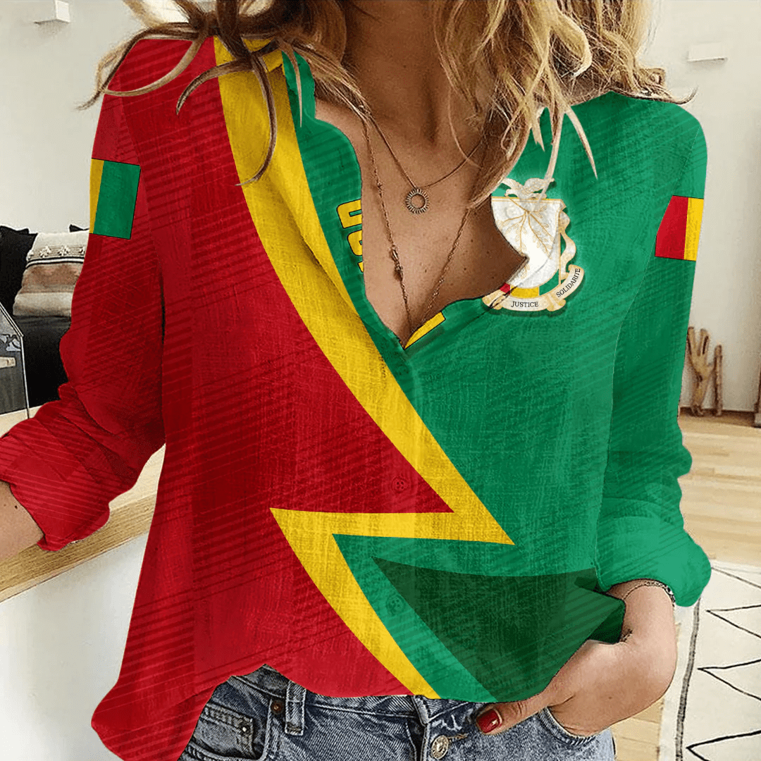 Clothing Custom Guinea Sport Football Women's Casual Shirt