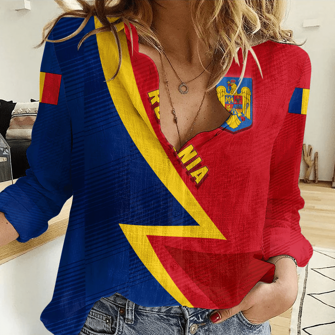 Clothing Custom Romania Sport Football Women's Casual Shirt