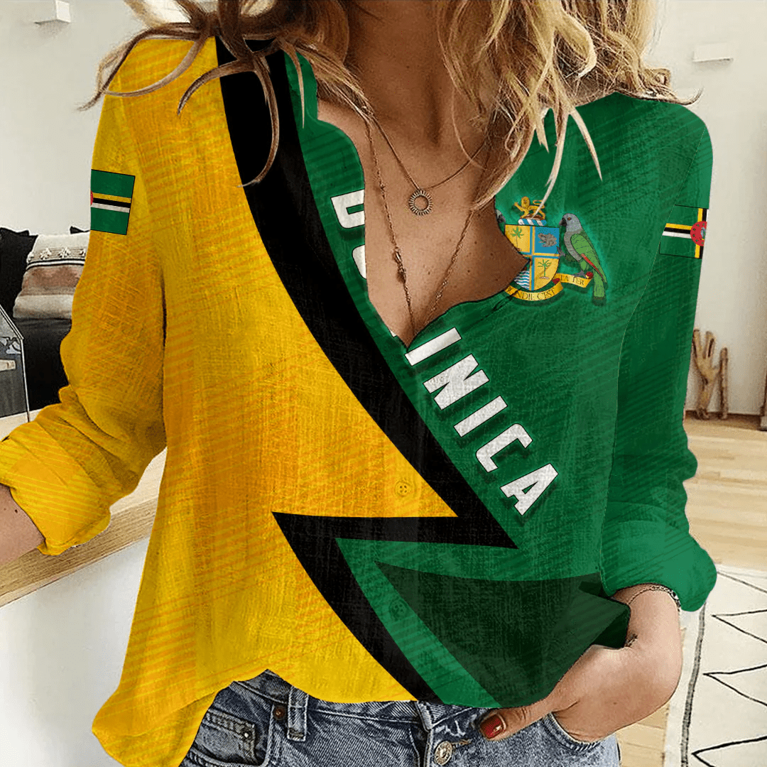 Clothing Custom Dominica Sport Football Women's Casual Shirt