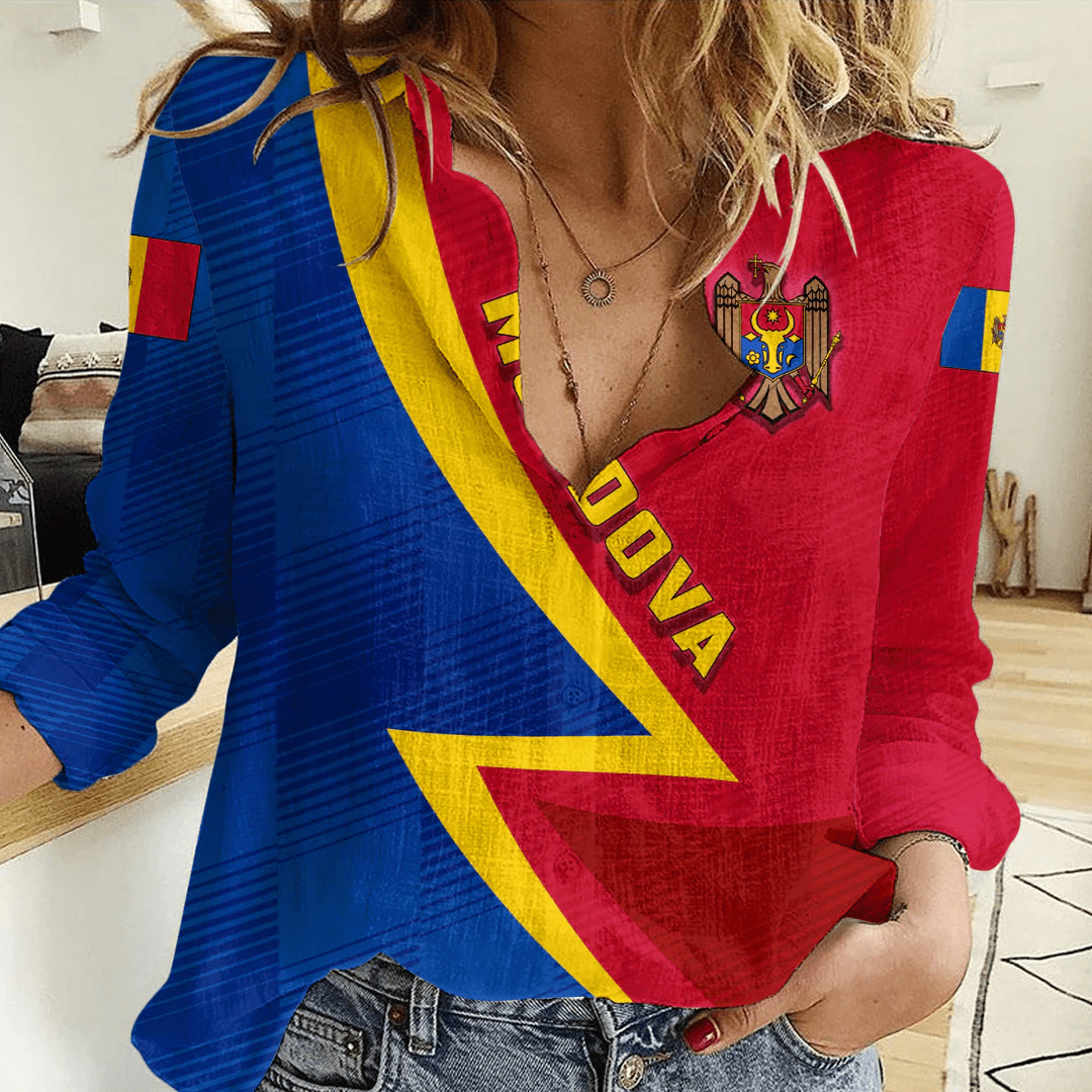 Clothing Custom Moldova Sport Football Women's Casual Shirt