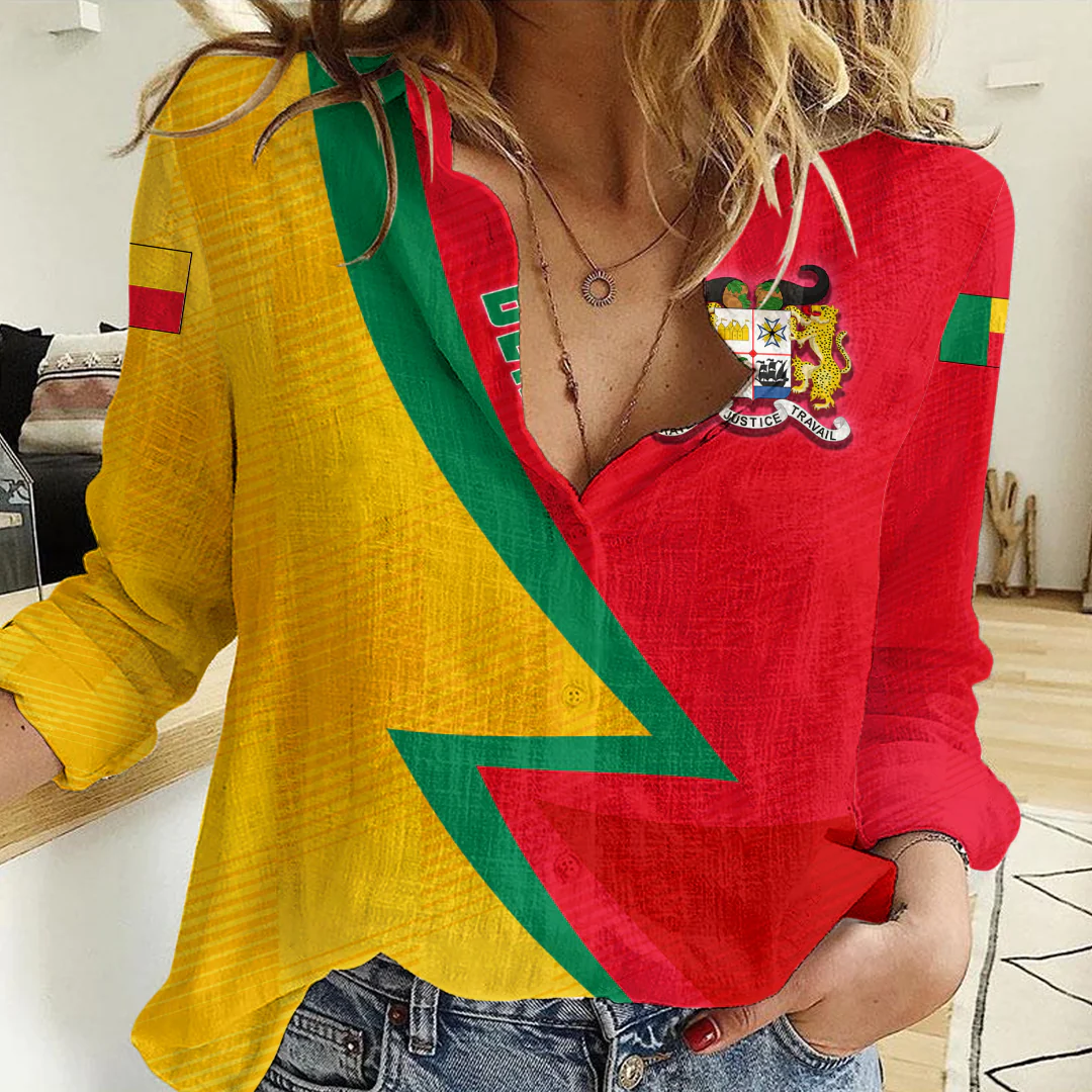 Clothing Custom Benin Sport Football Women's Casual Shirt