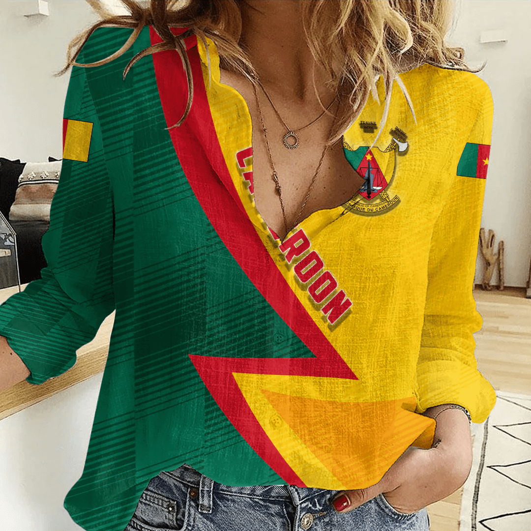 Clothing Custom Cameroon Sport Football Women's Casual Shirt