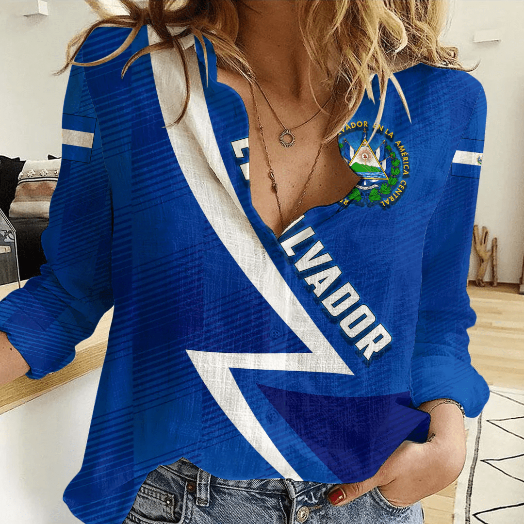 Clothing Custom El Salvador Sport Football Women's Casual Shirt