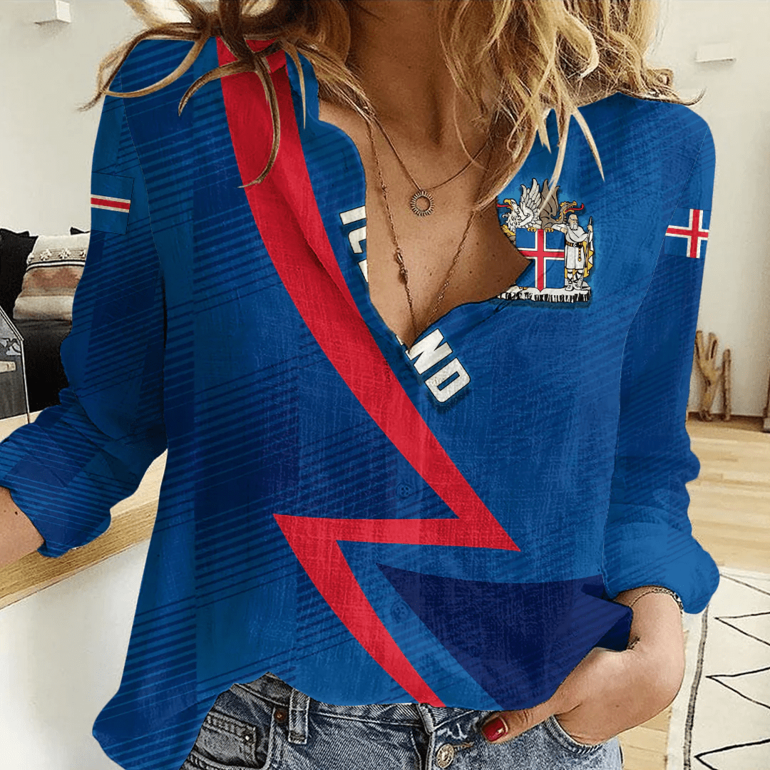 Clothing Custom Iceland Sport Football Women's Casual Shirt